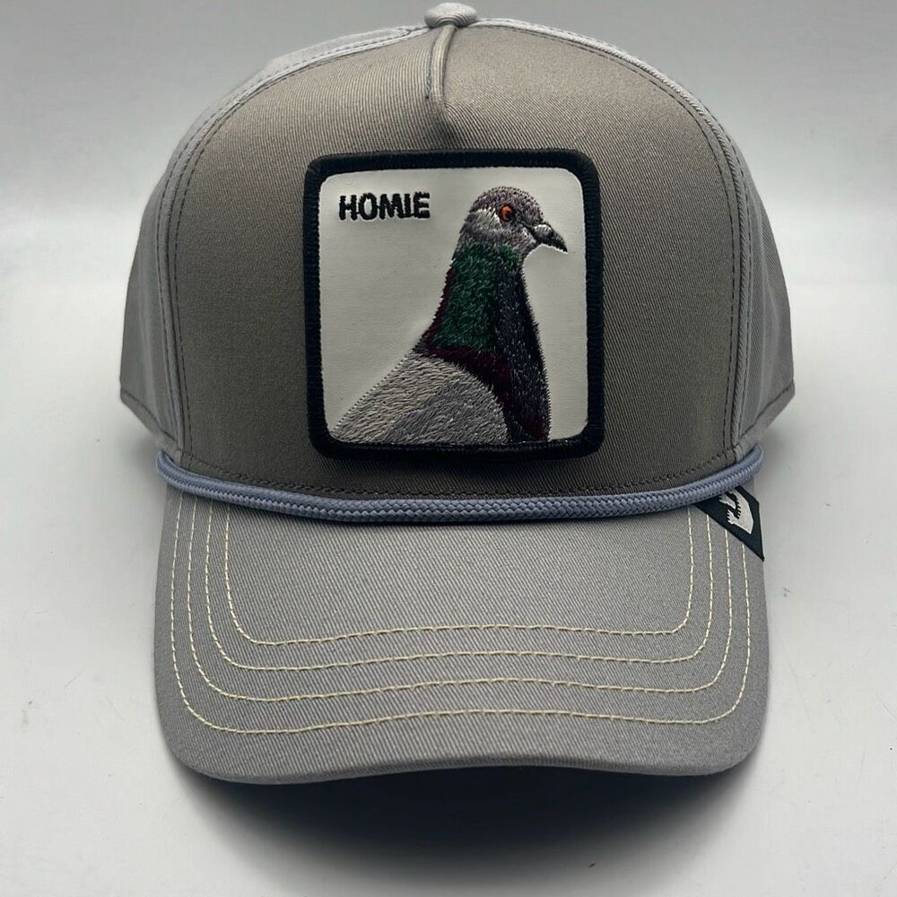 Goorin Bros The Farm SnapBack Baseball Hat HOMIE Pigeon‎ Gray Authentic NWT